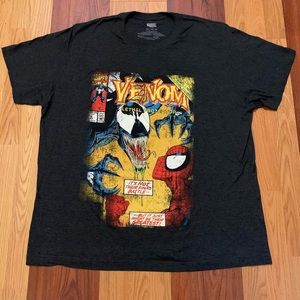 Retro Marvel Spider Man Venom Comic Book T-Shirt